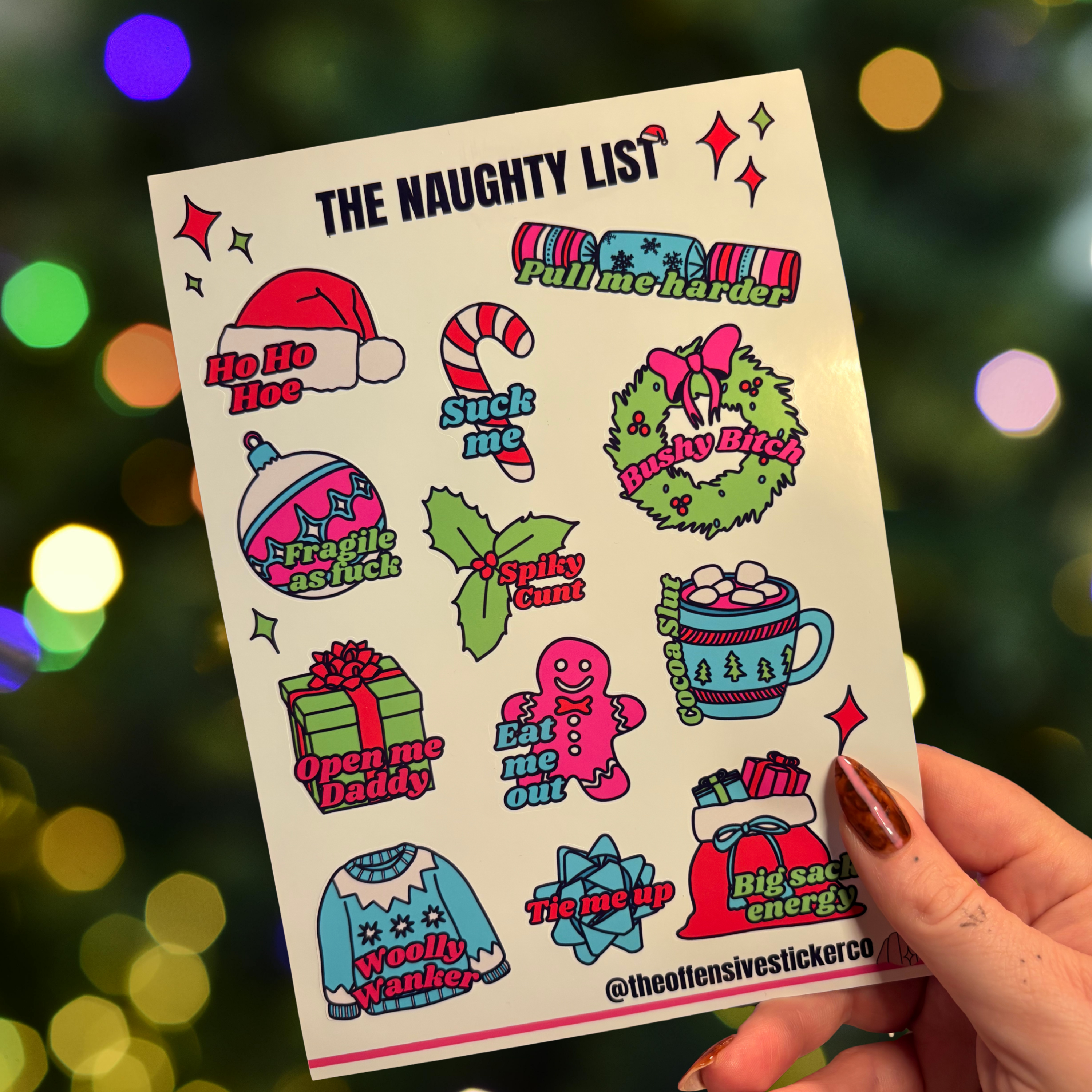 The naughty list Christmas sticker sheet 🎄 Cost of Livvy Special