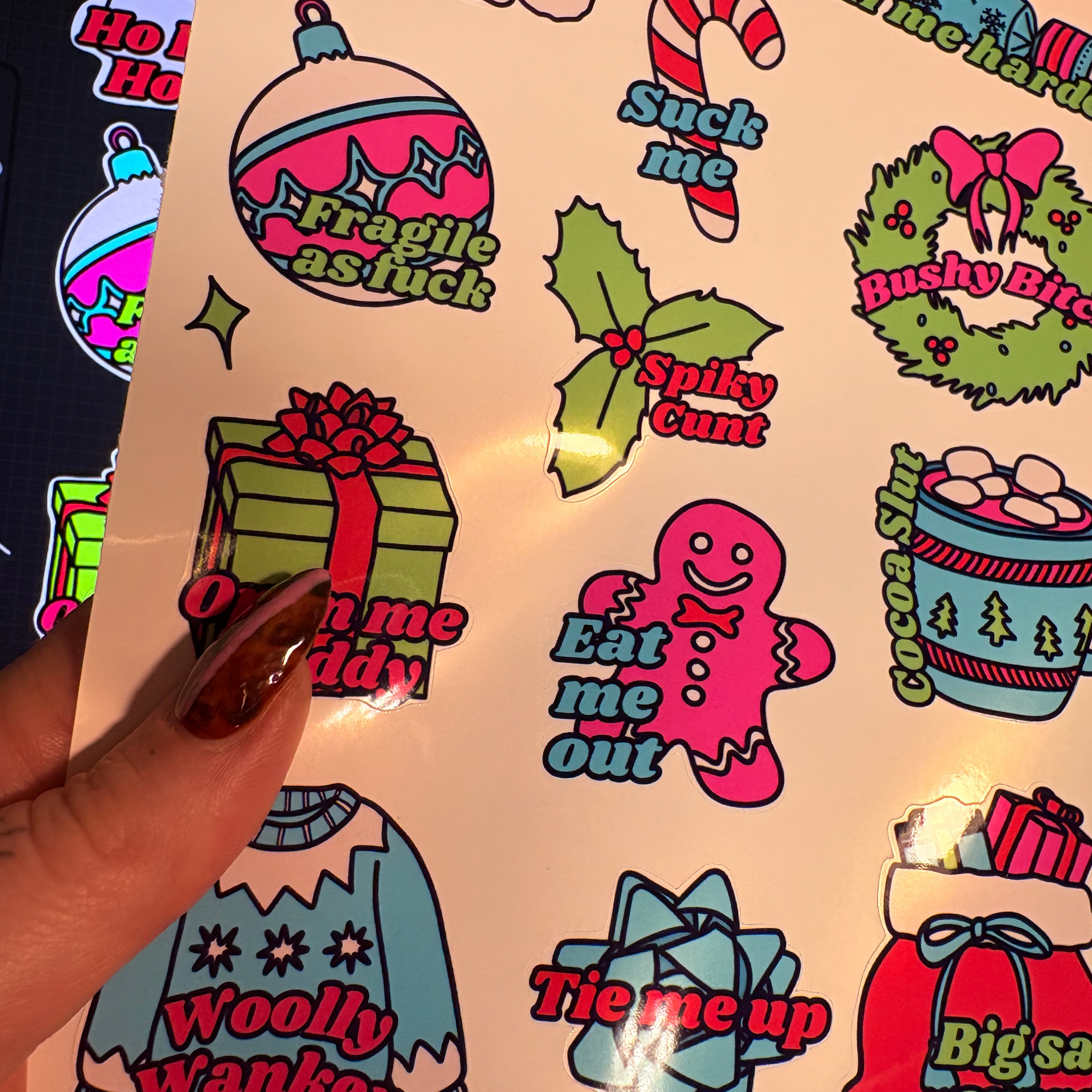 The naughty list Christmas sticker sheet 🎄 Cost of Livvy Special