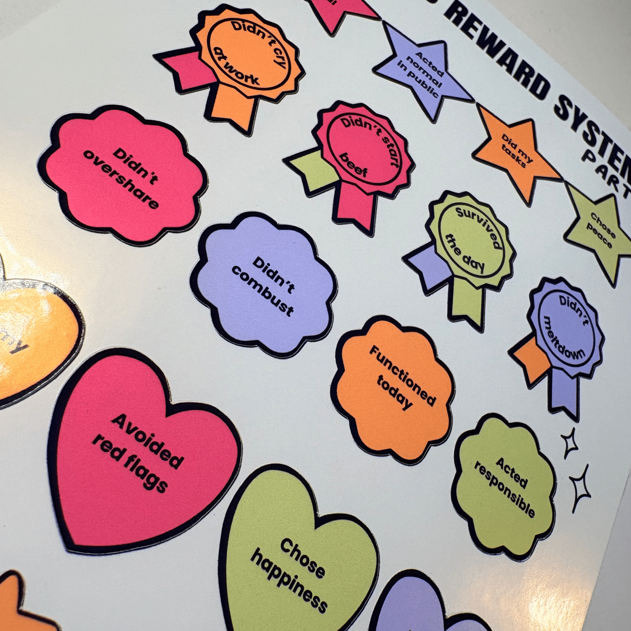 Chaos reward system sticker sheet PART 2Sticker Sheet (Adult reward)The Offensive Sticker Co.