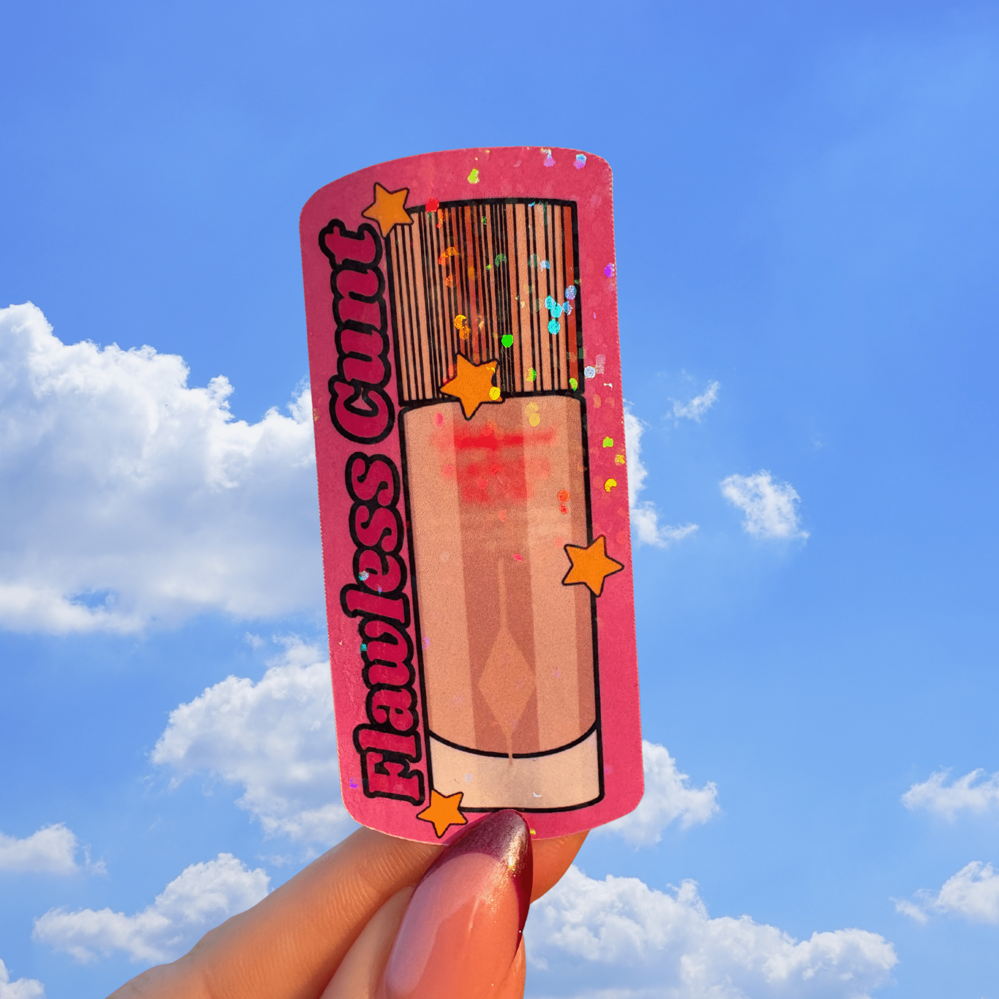 Flawless cunt holographic stickerThe Offensive Sticker Co.