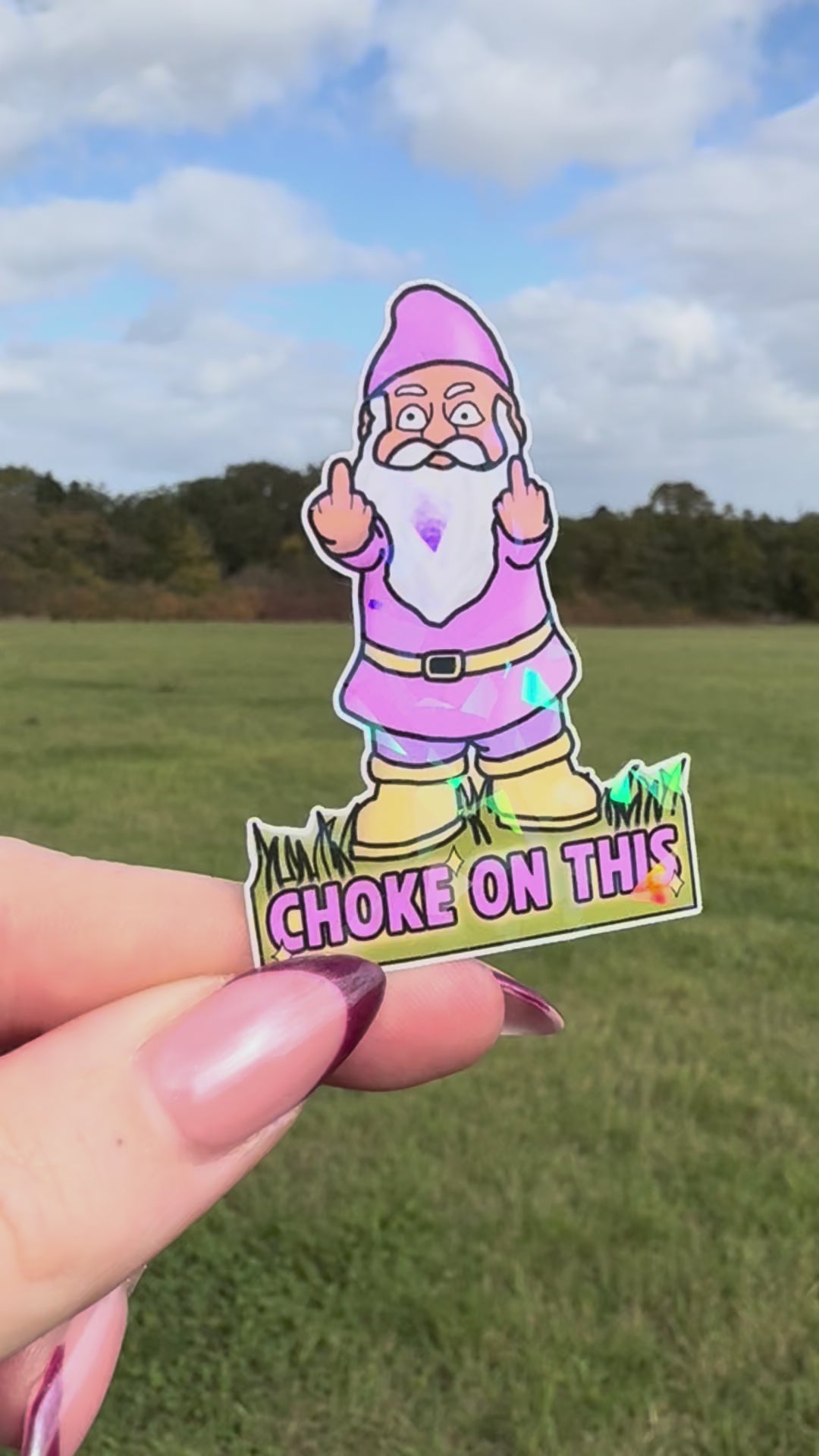 Gnome choke on this holographic sticker
