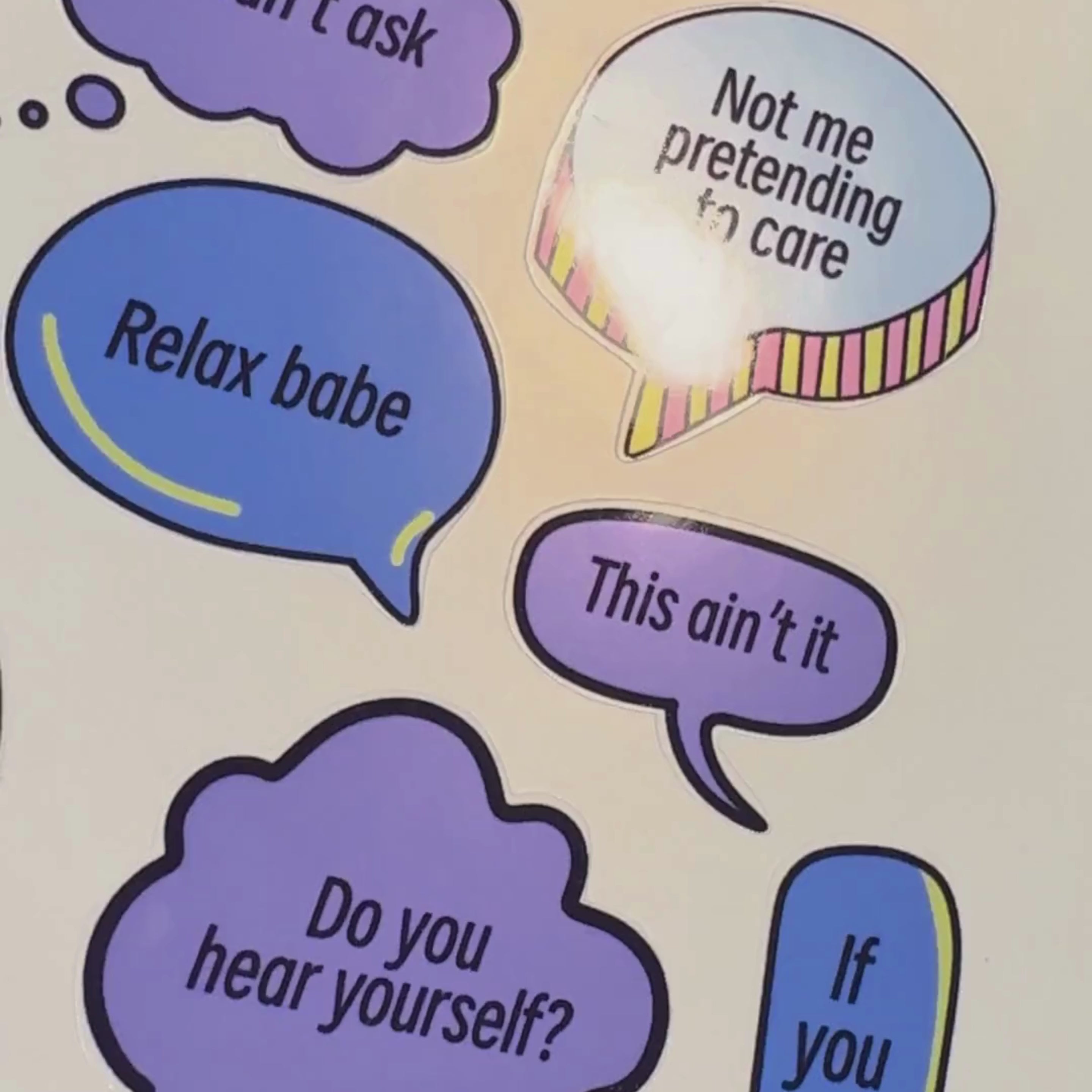 The personality pack 3 sheet sticker bundle