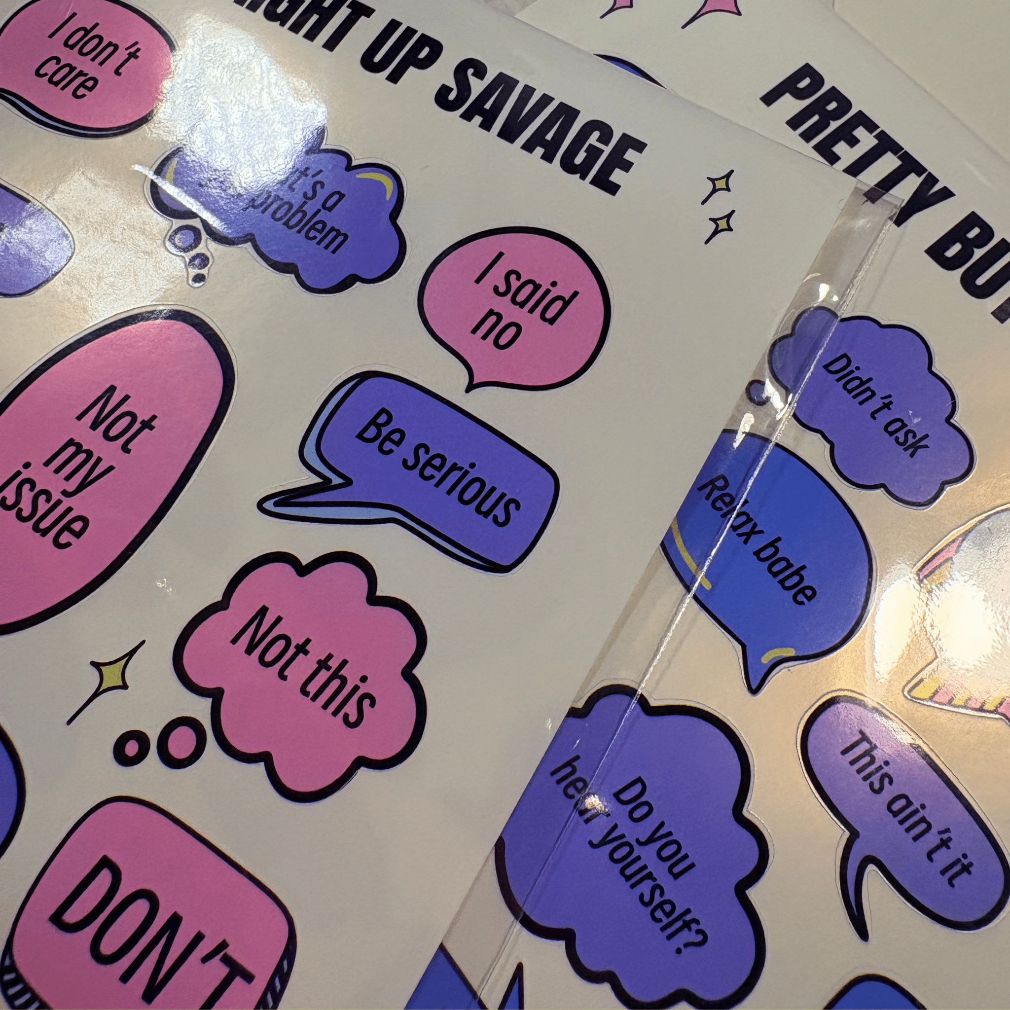 The personality pack 3 sheet sticker bundleJournal Sticker SheetThe Offensive Sticker Co.